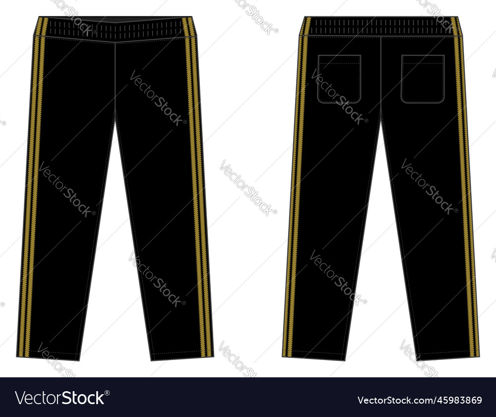 Sporttrikot Hosen Vorlage schwarz und gold