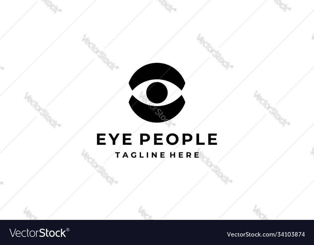 Eye people logo Royalty Free Vector Image - VectorStock