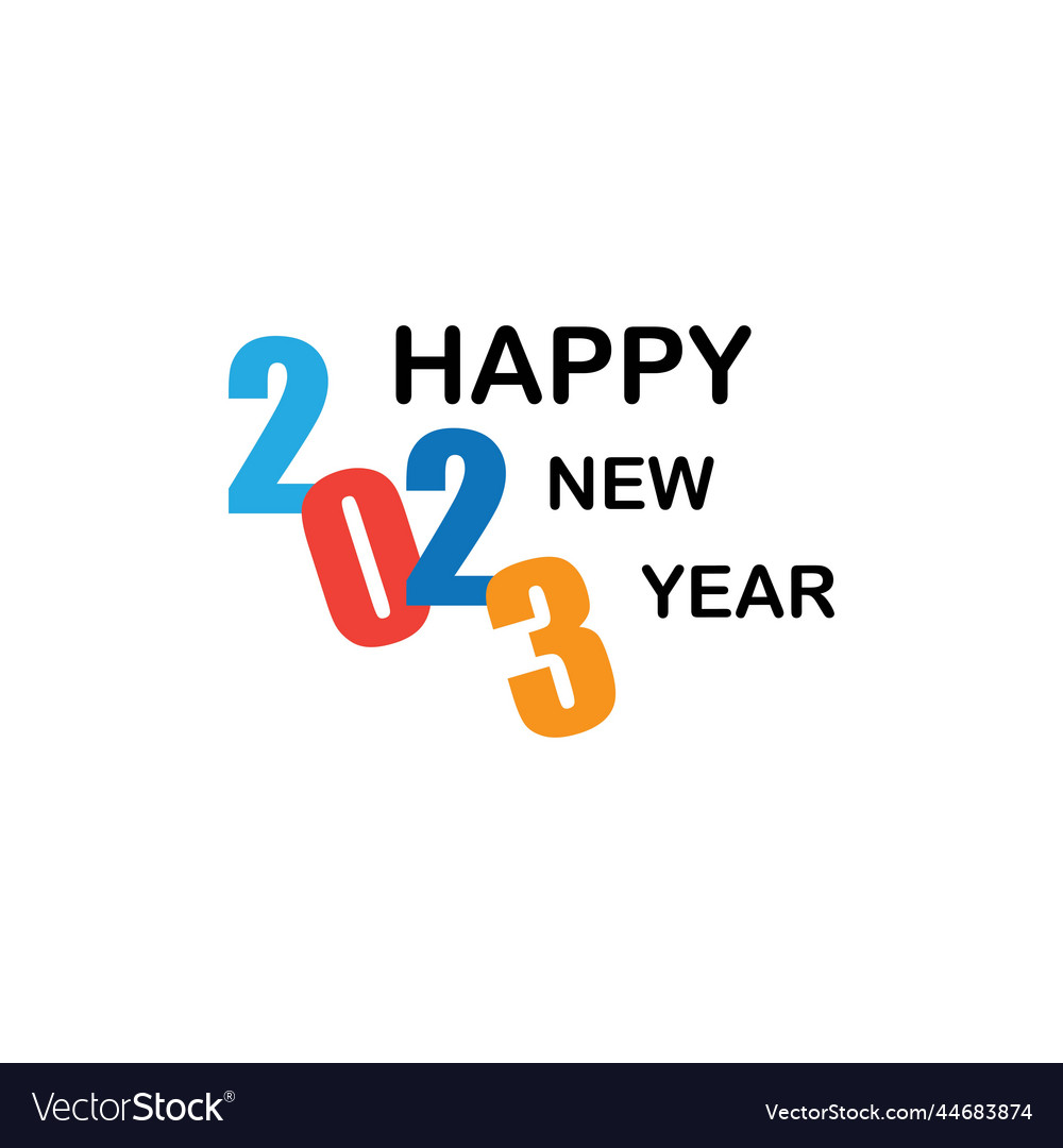 Happy new year 2023 design template Royalty Free Vector