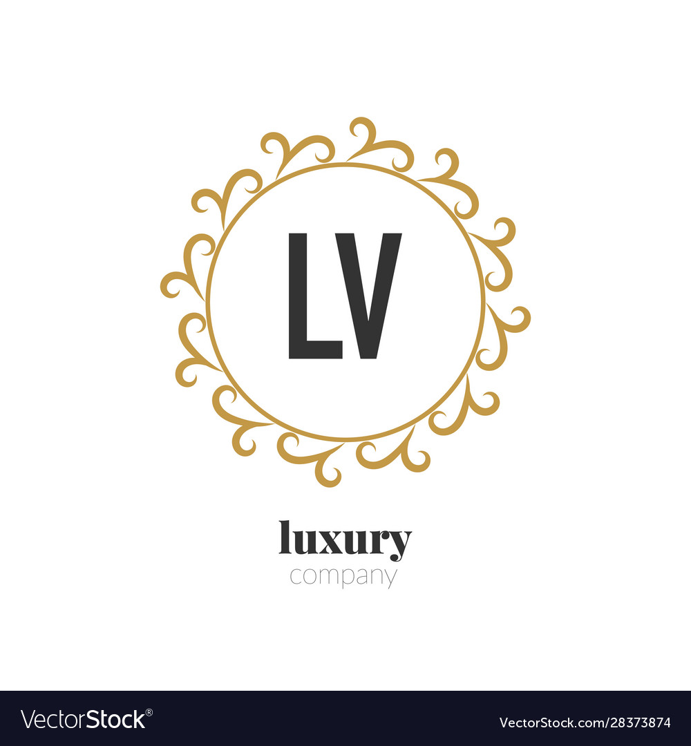 Initial letter lv luxury creative design logo