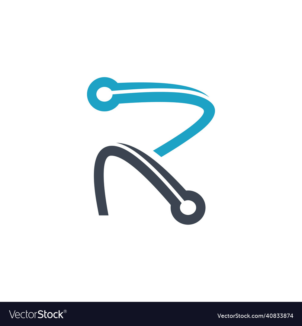 Initial letter r abstract logo template