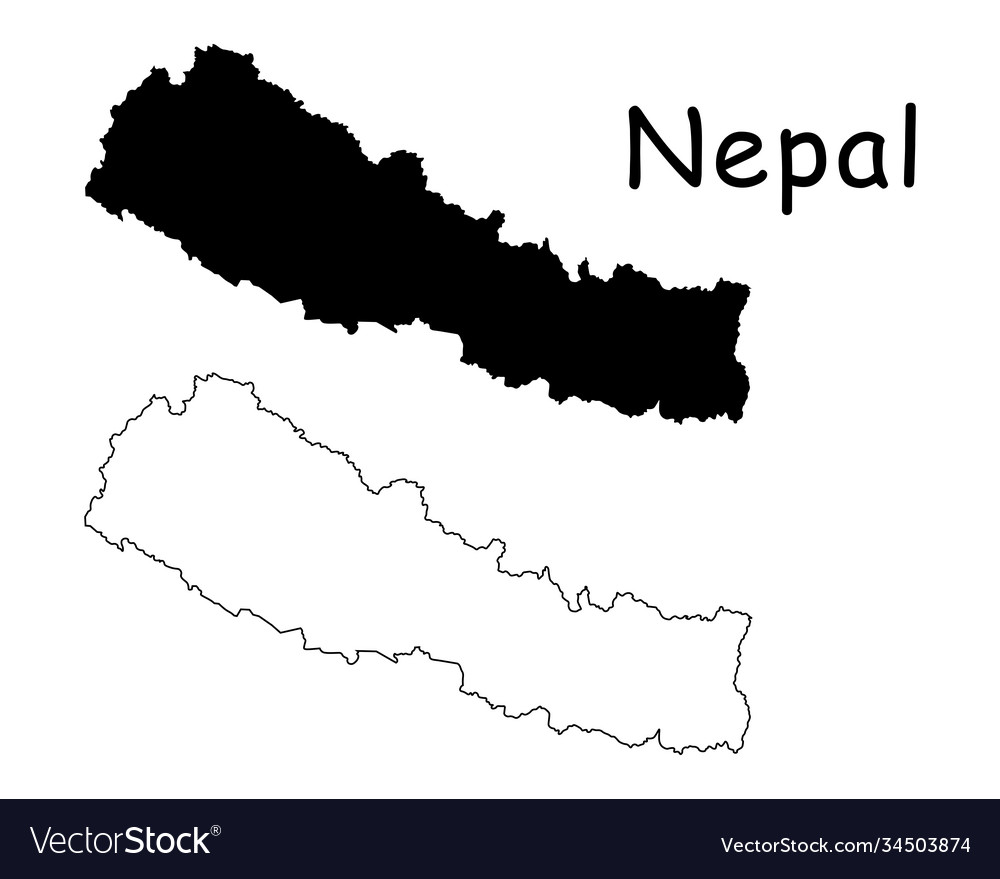 Nepal map Royalty Free Vector Image - VectorStock