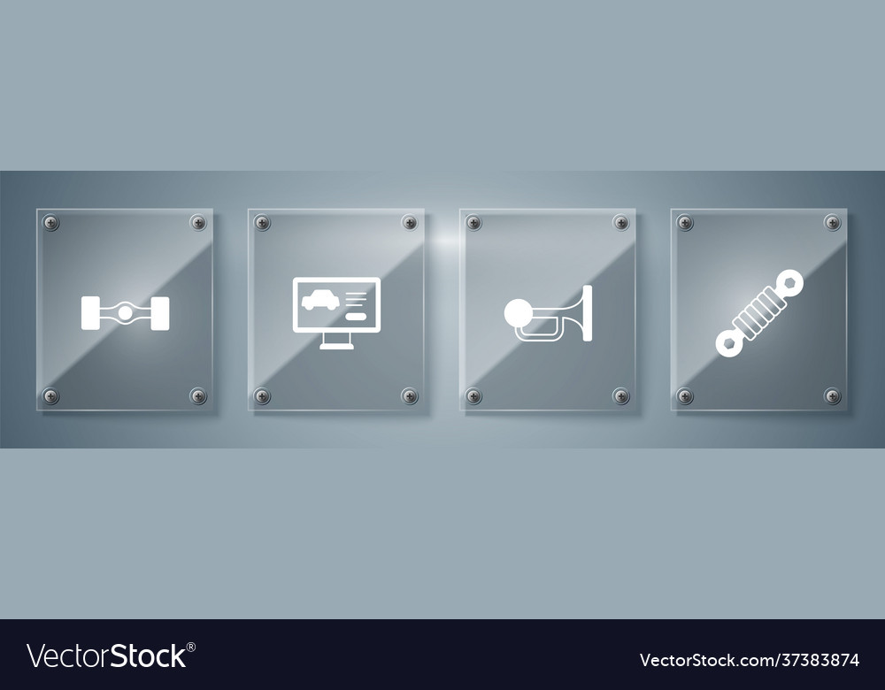 Set shock absorber signal horn on vehicle