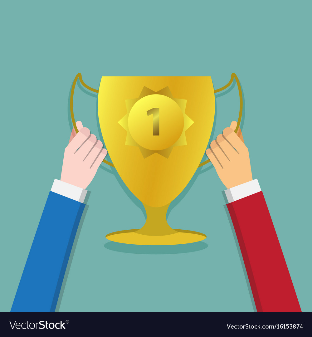 Team win together contest for winner abstract Vector Image