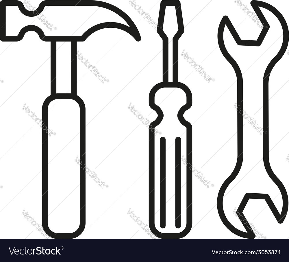 Tools icons Royalty Free Vector Image - VectorStock