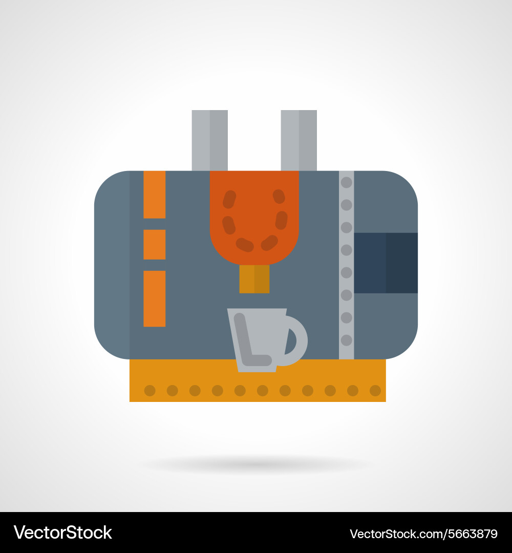 Coffee machine abstract flat icon Royalty Free Vector Image