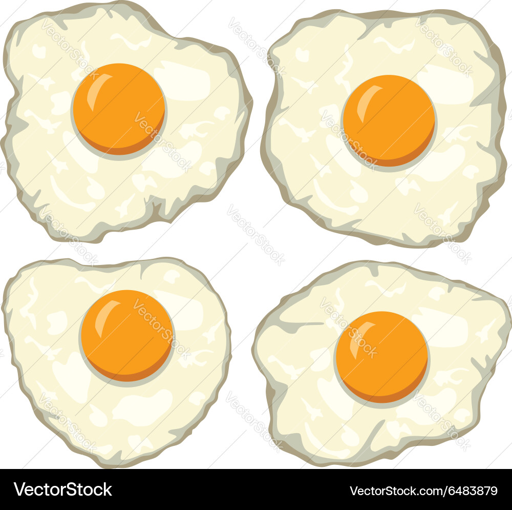 Fried eggs Royalty Free Vector Image - VectorStock