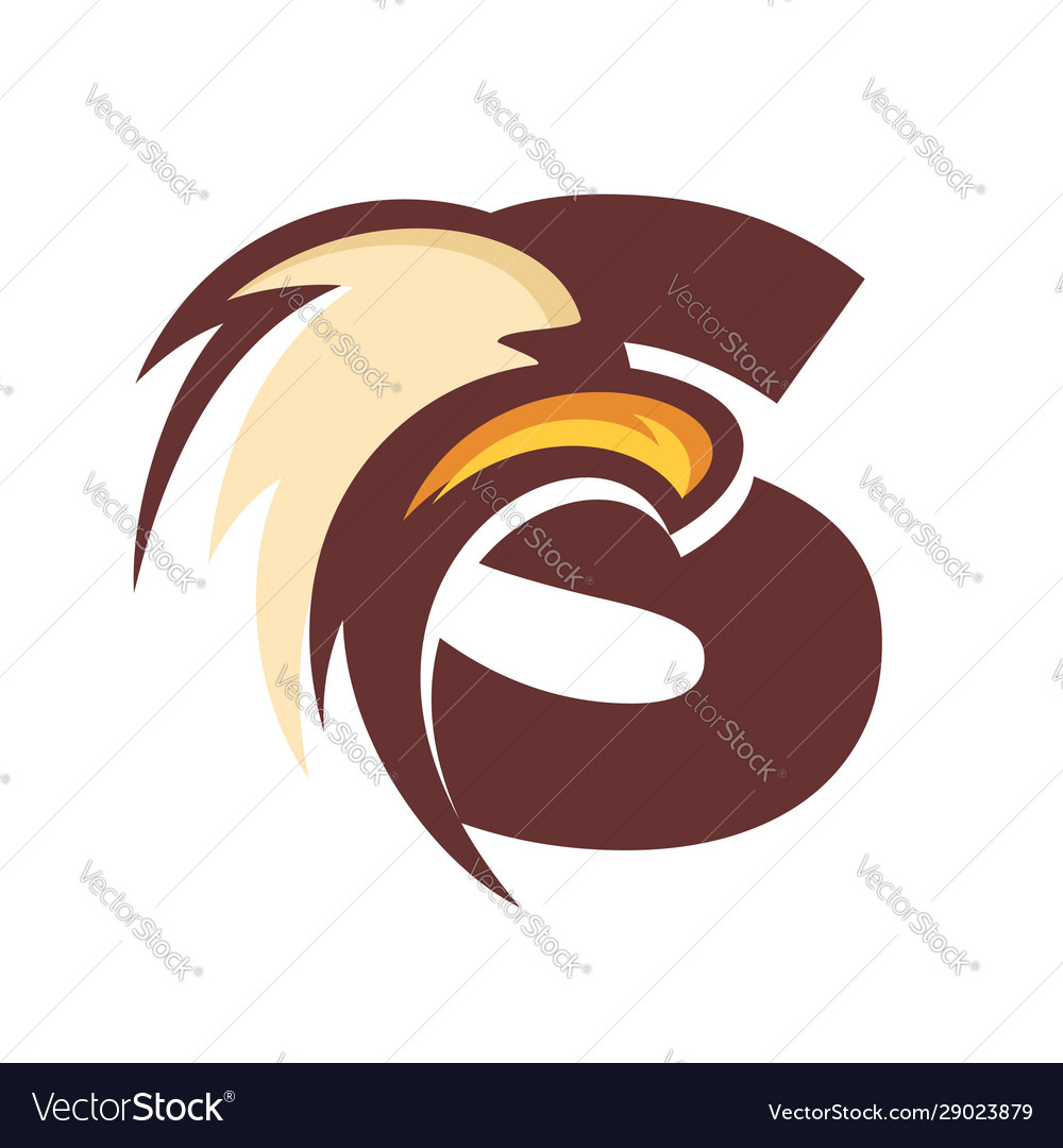 Initial letter s eagle head logo Royalty Free Vector Image