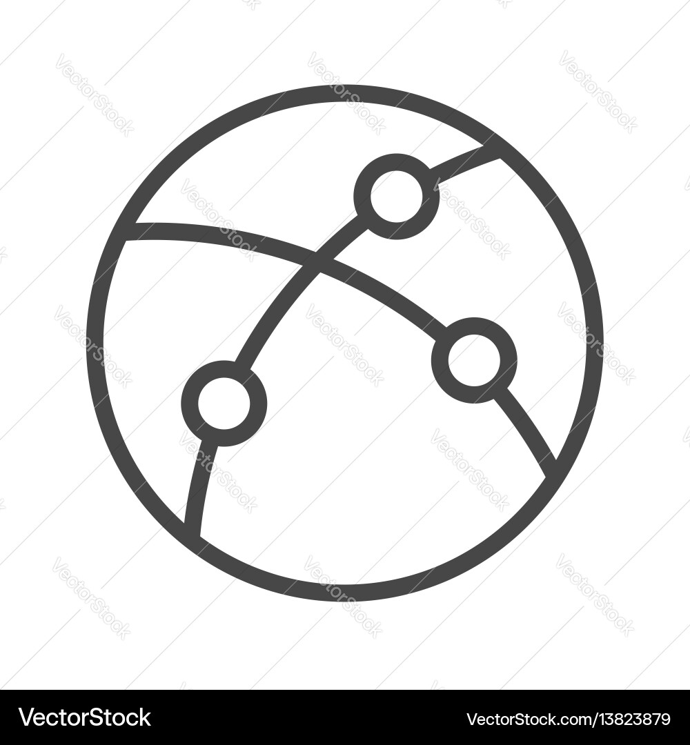 Internet thin line icon Royalty Free Vector Image