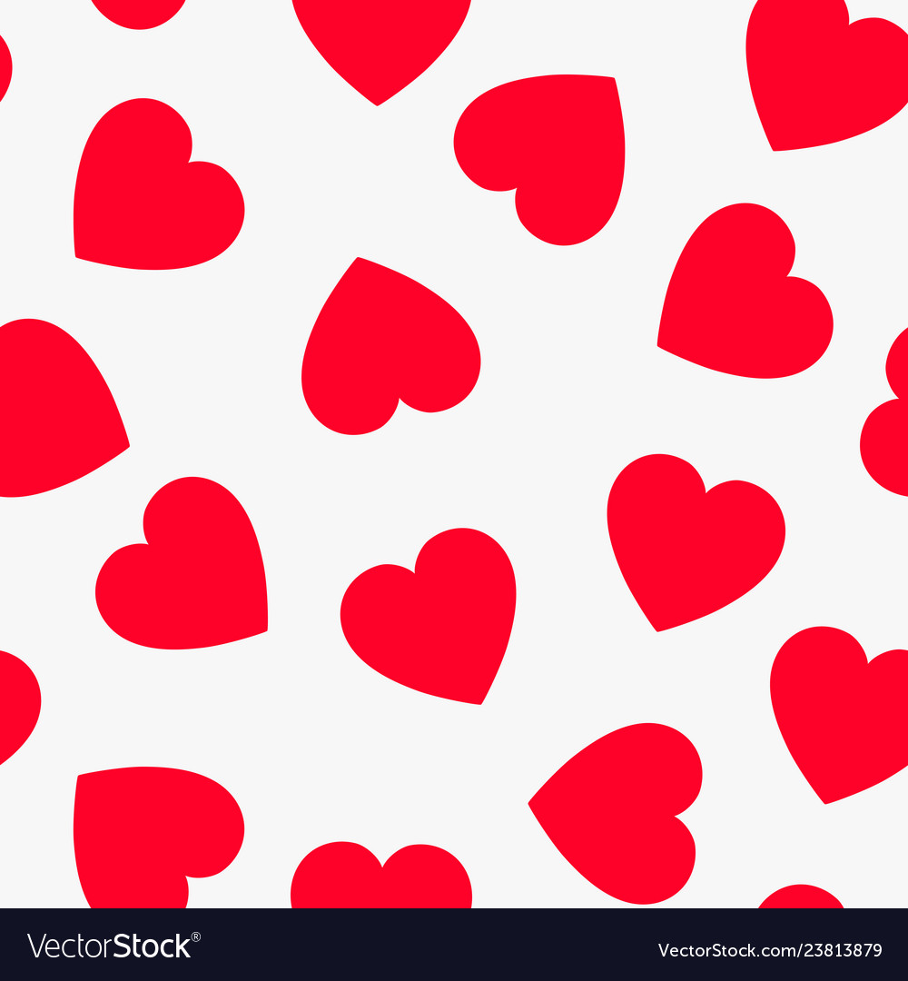 Red love seamless pattern with hearts Royalty Free Vector