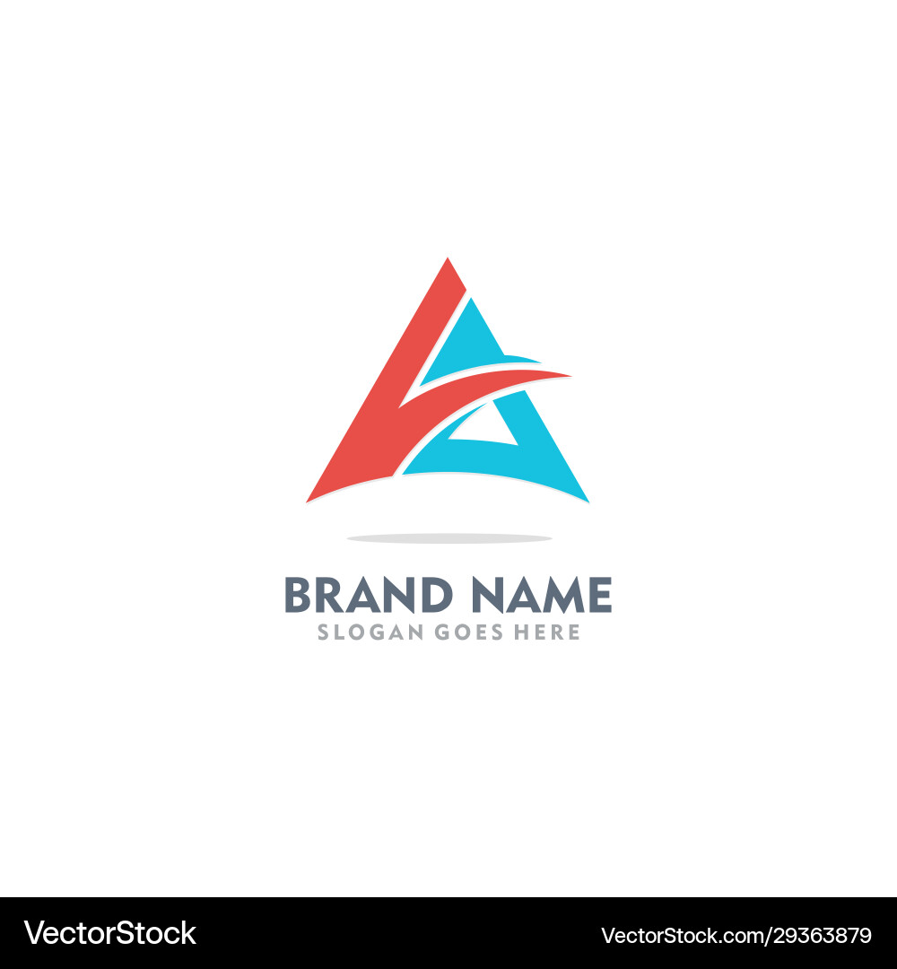 Triangle abstract colored logo Royalty Free Vector Image