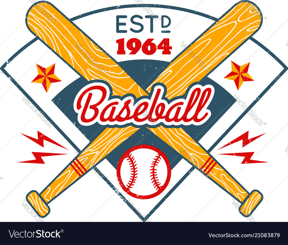 Vintage emblem for baseball