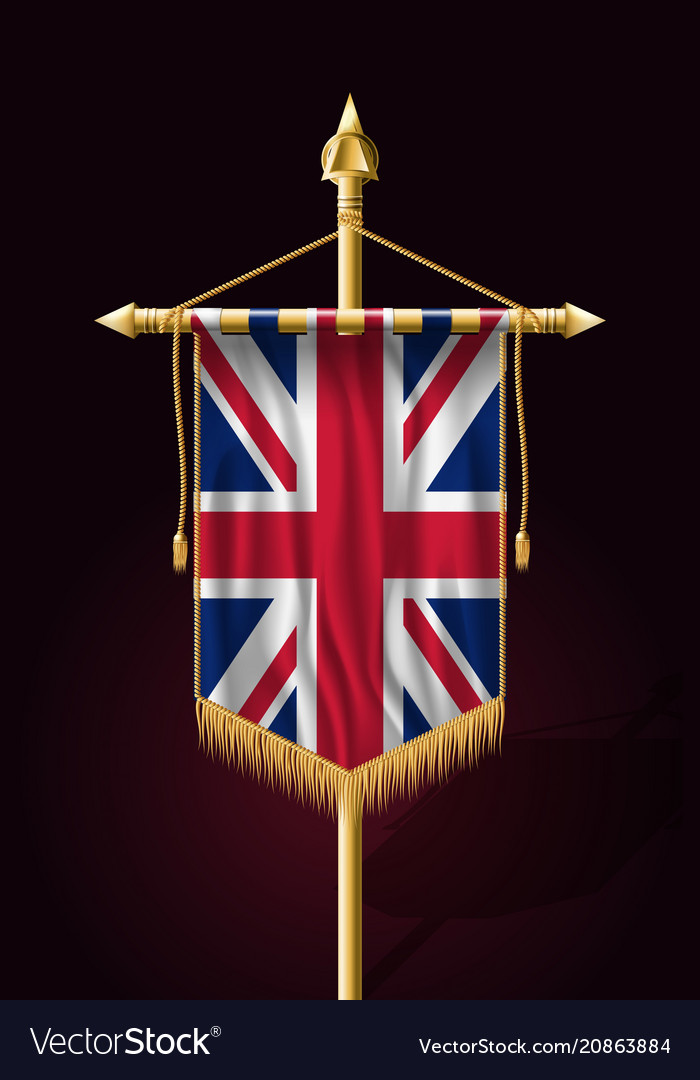 Flag of united kingdom festive vertical banner