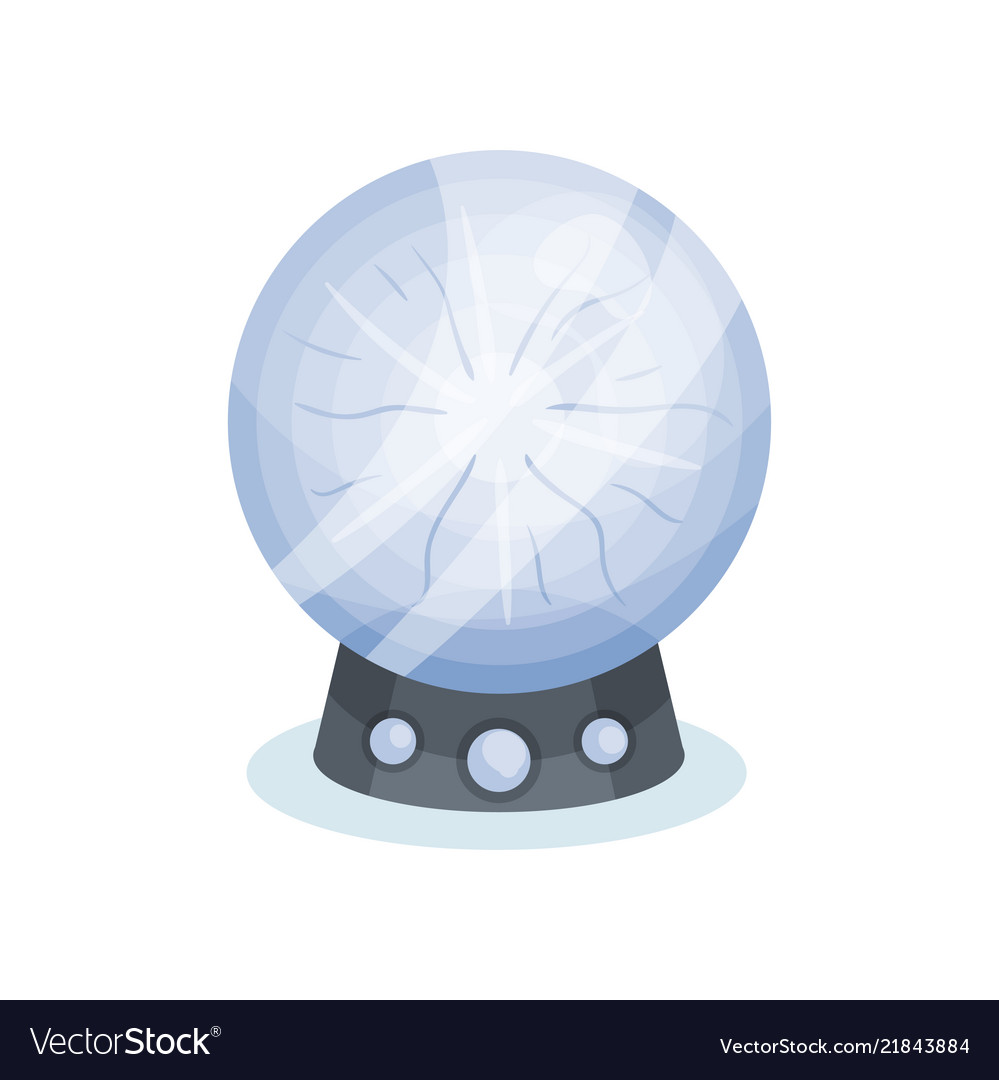 Flat Icon Of Soothsayer S Crystal Ball Royalty Free Vector