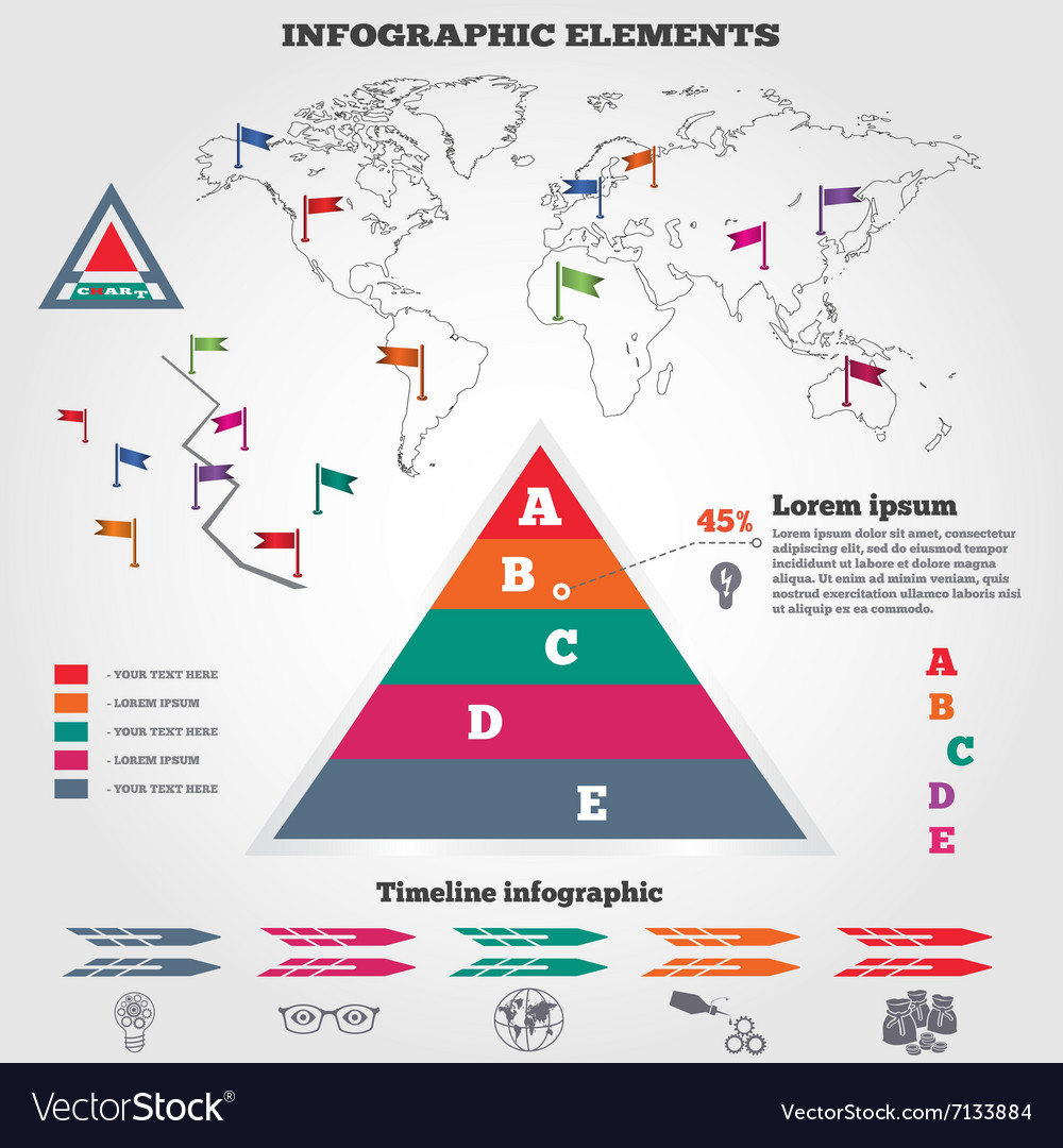 Infografiken Elemente Pyramidenkarte