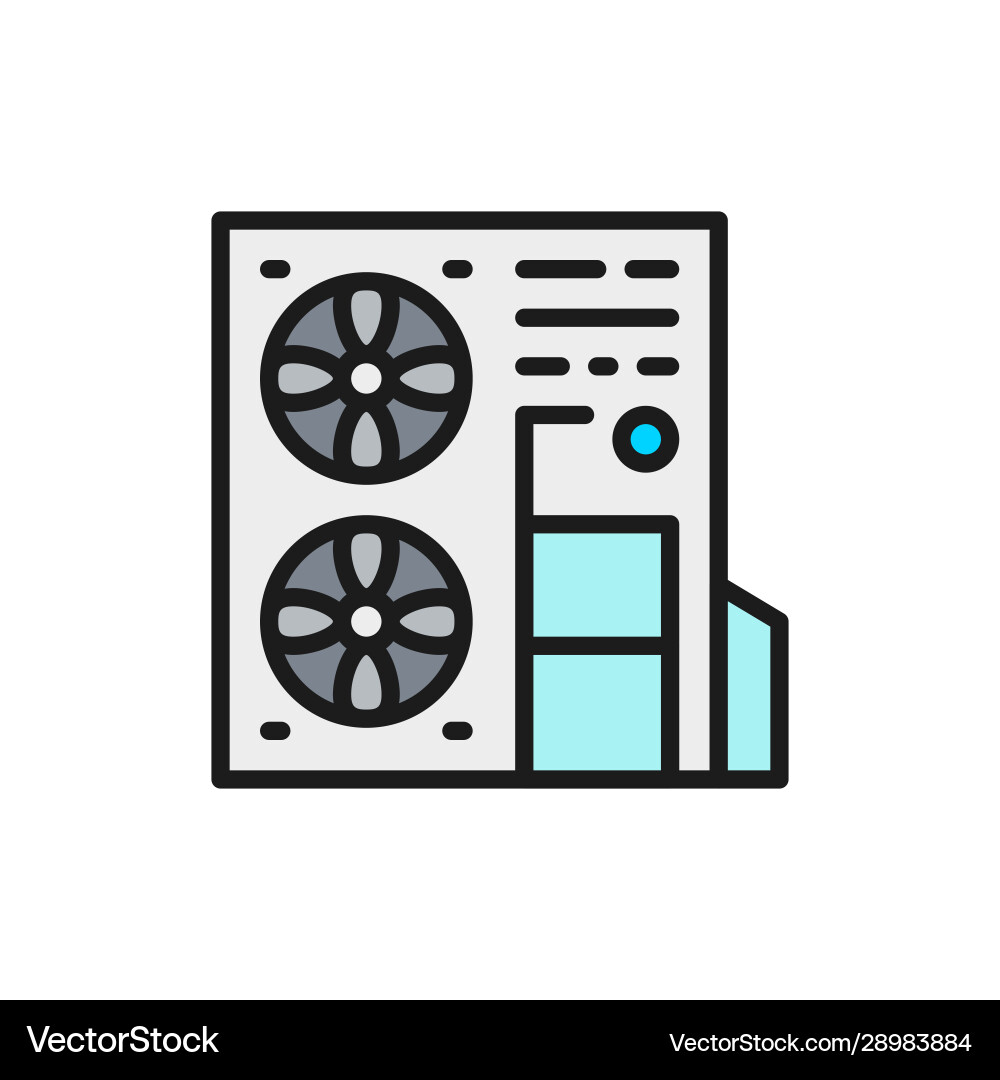 Multi-split system air conditioner flat Royalty Free Vector