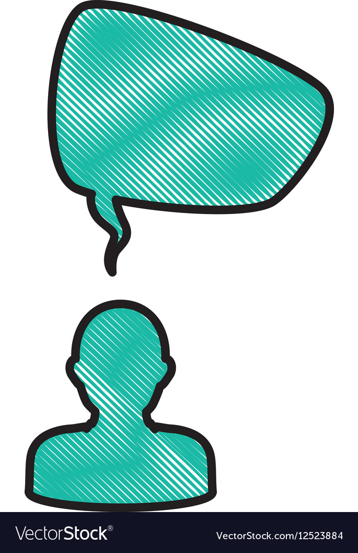 Person and speech bubble icon