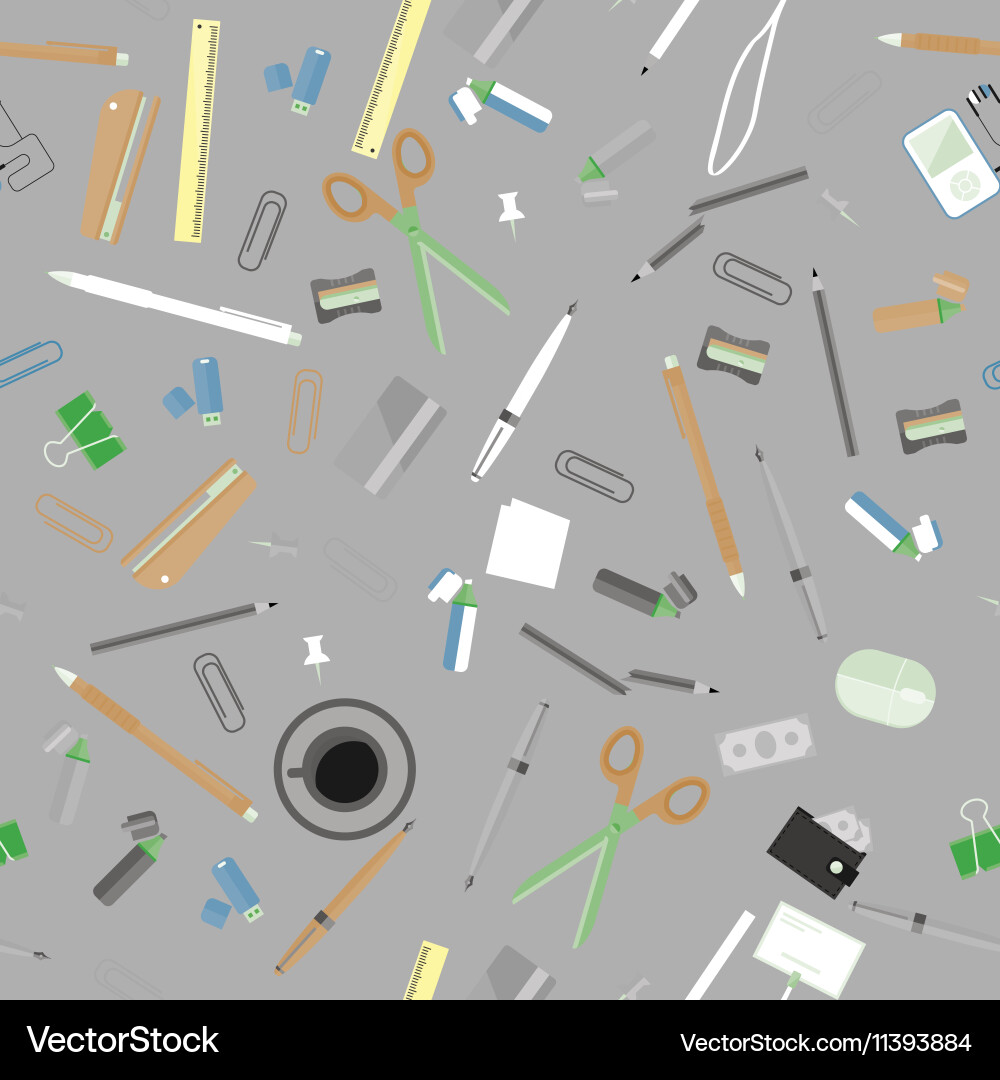 Seamless flat business pattern Royalty Free Vector Image