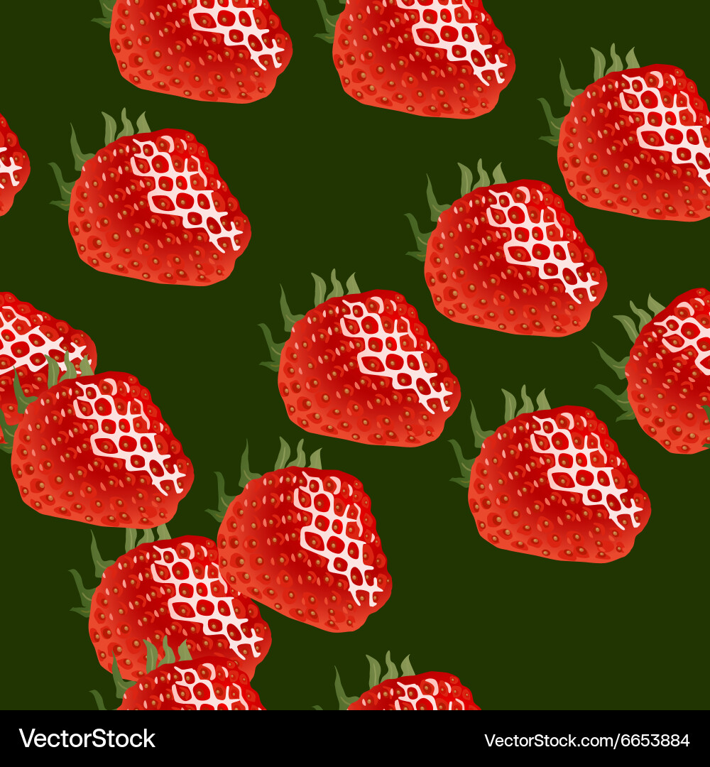 Seamless pattern with strawberry Royalty Free Vector Image
