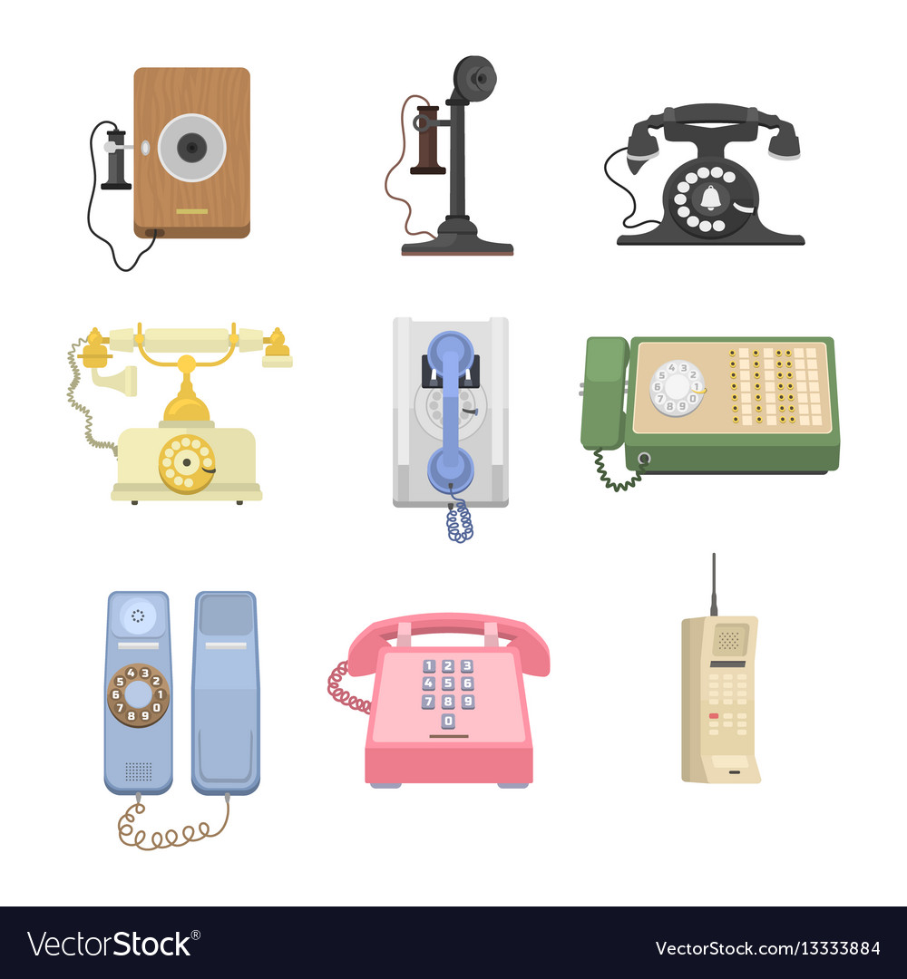 Telephones vintage icons