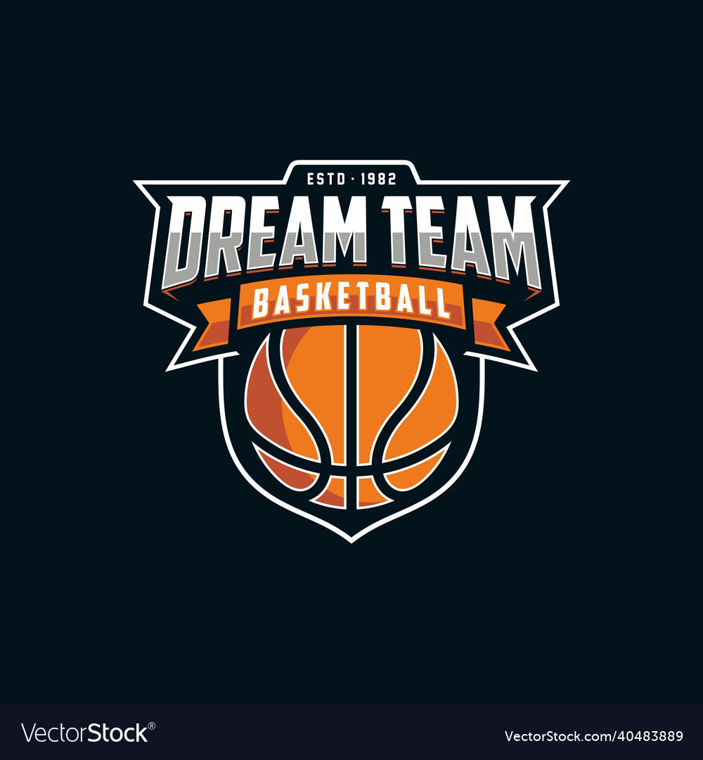 Basketball club logo Royalty Free Vector Image