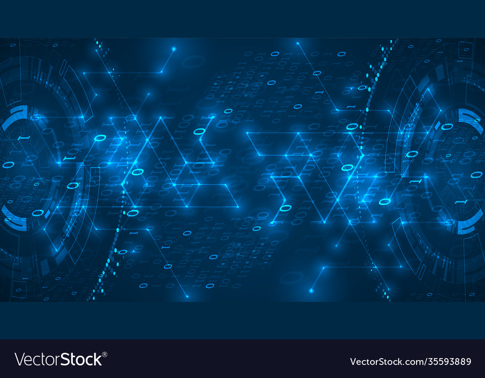 Digital technology and engineering background Vector Image