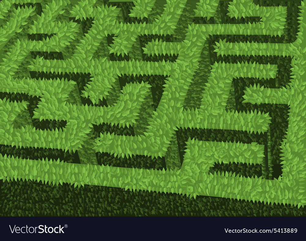 Green maze Royalty Free Vector Image - VectorStock