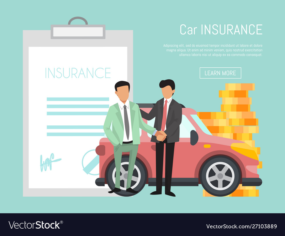 Insurance agent and businessman are shake hands