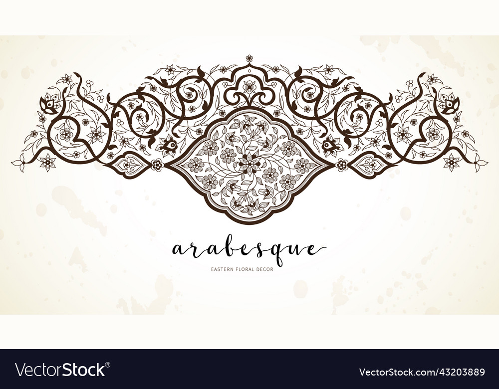 Line art decor in eastern style