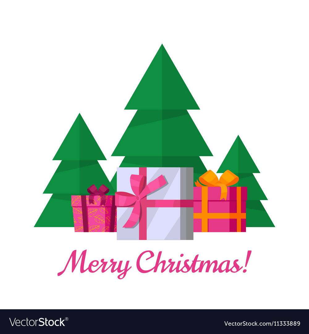 Merry christmas concept in flat design