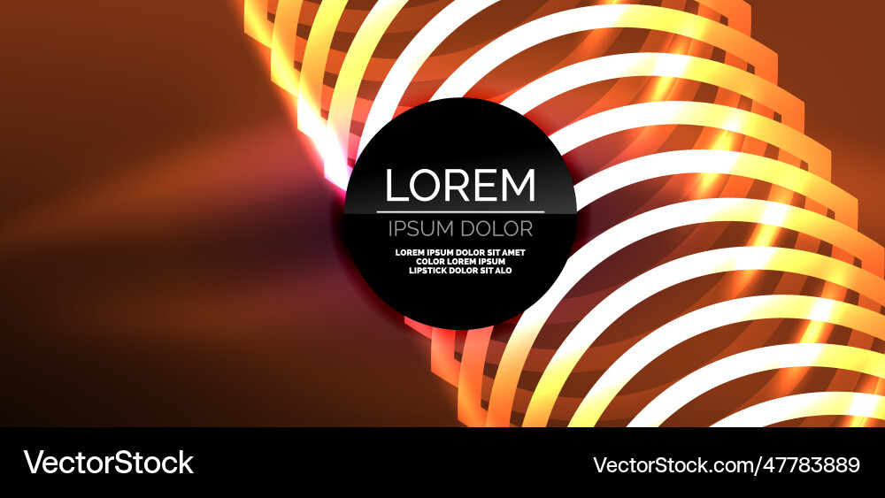 Neon lines and waves abstract background techno Vector Image