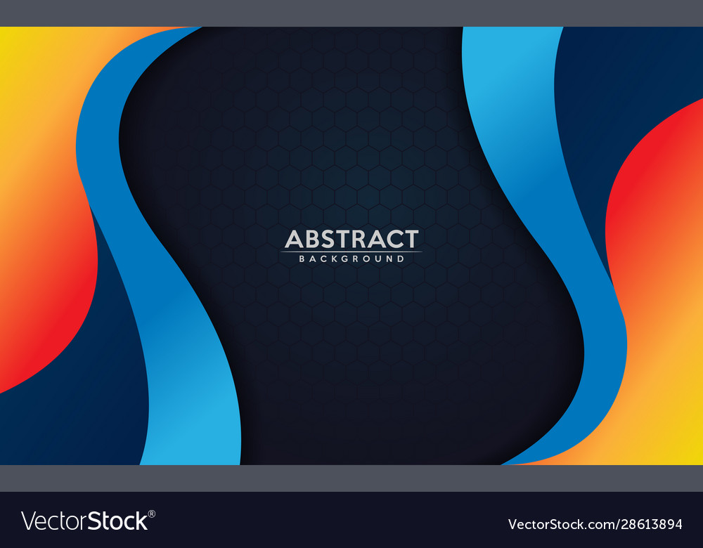 Dark background with modern colorful geometry Vector Image