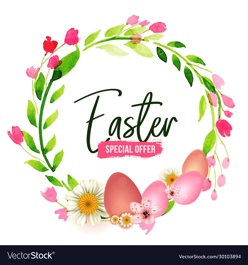 Happy easter day festival design vector image Happy easter day festival design