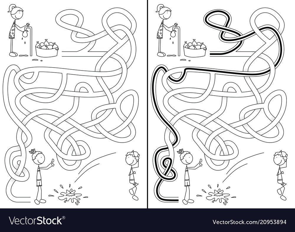 Happy kids maze