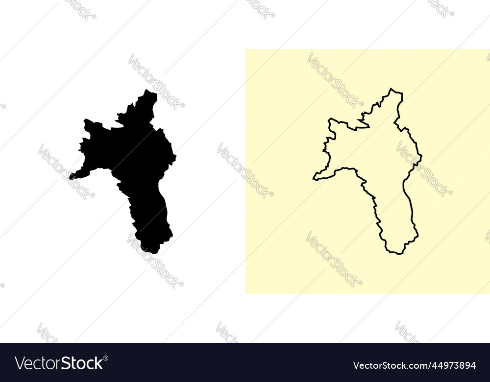 Roscommon map ireland europe filled and outline Vector Image