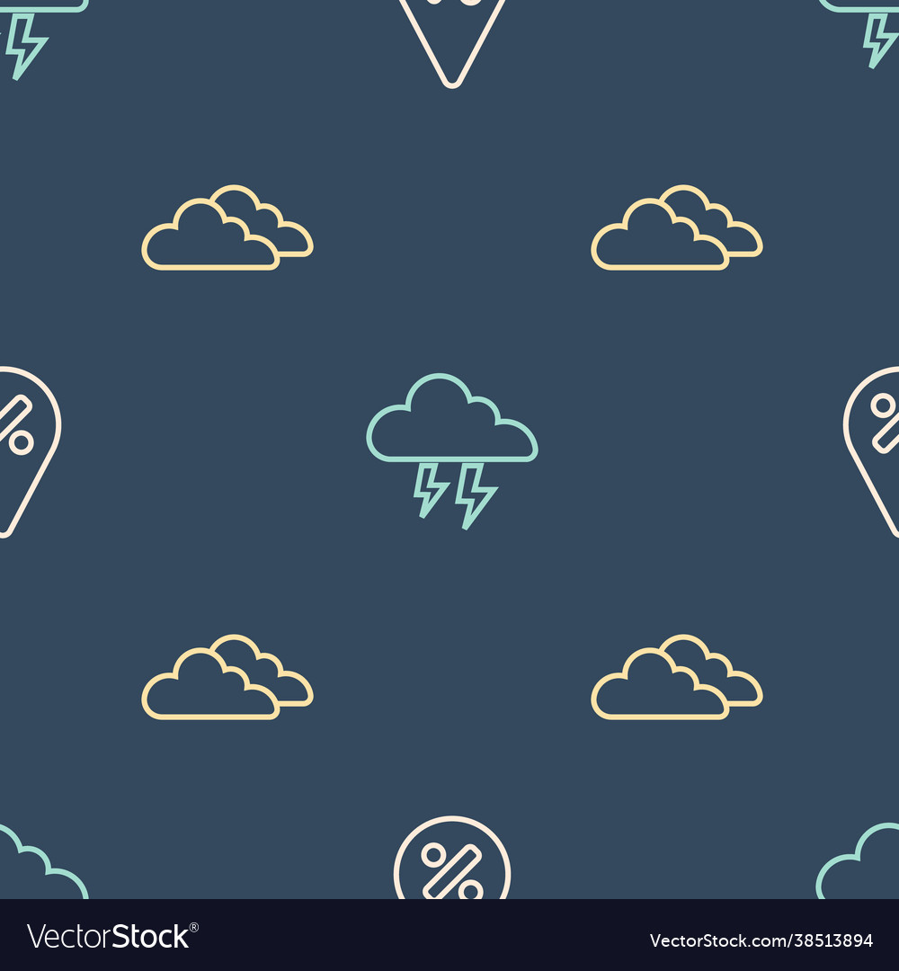 Set line water drop percentage cloud and storm