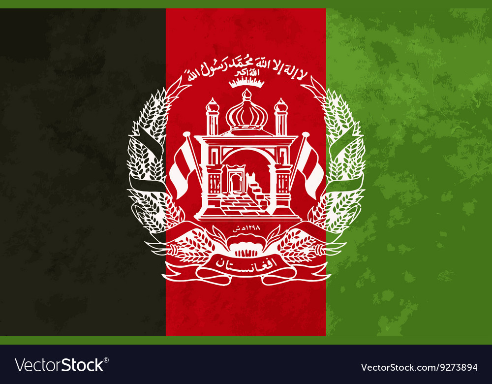 True proportions afghanistan flag with texture