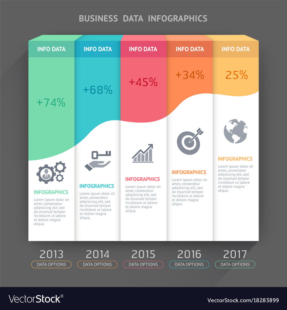 Business infographics design template Royalty Free Vector