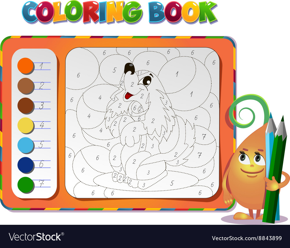 Coloring book about dog