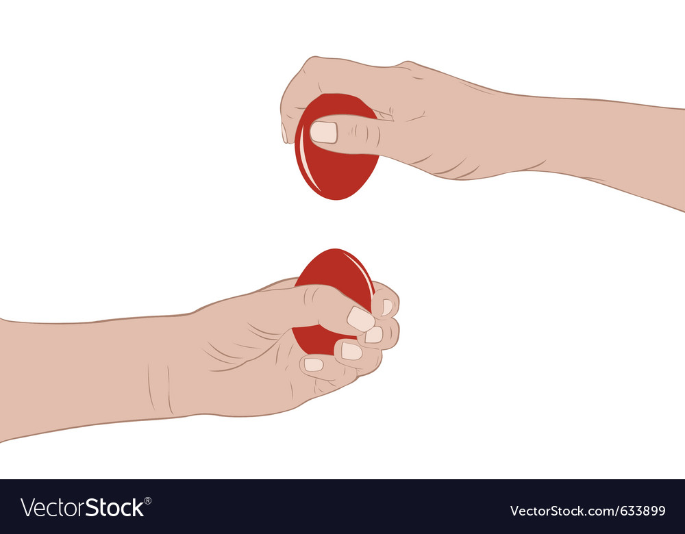 Hands holding easter eggs