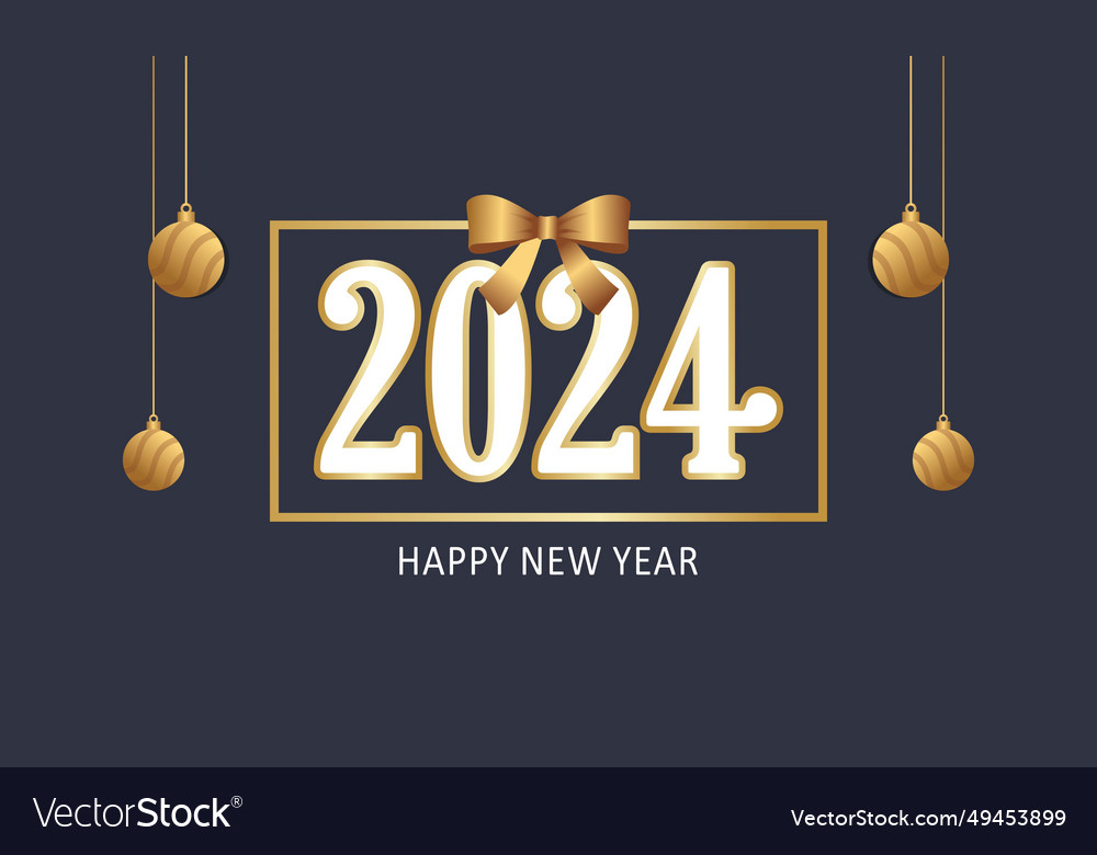 Happy new year 2024 celebration evening Royalty Free Vector