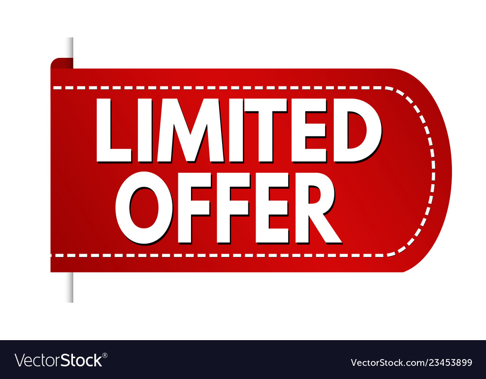 Limited offer banner design Royalty Free Vector Image