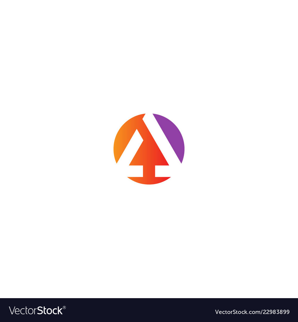 Round arrow triangle logo