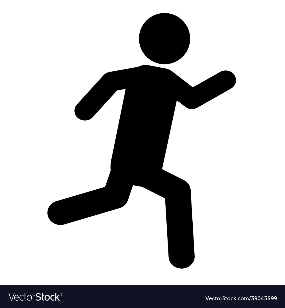 Running man icon on white background sport sign