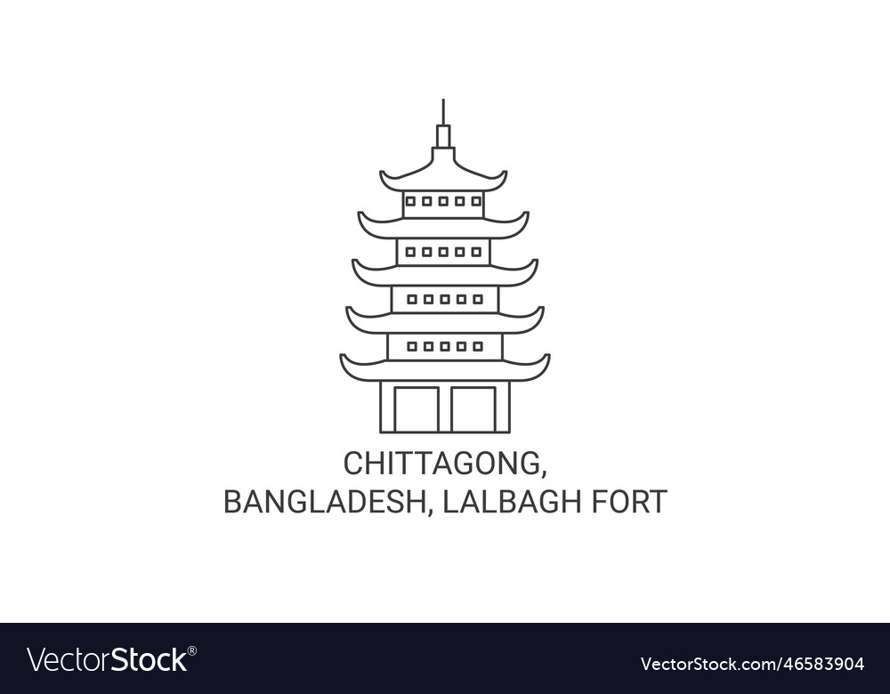 Bangladesh chittagong lalbagh fort travel Vector Image