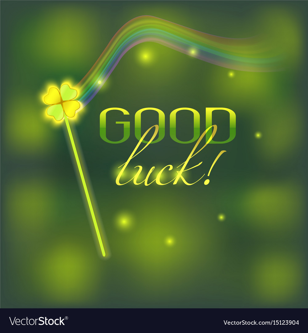 Card With Good Luck Wish Royalty Free Vector Image
