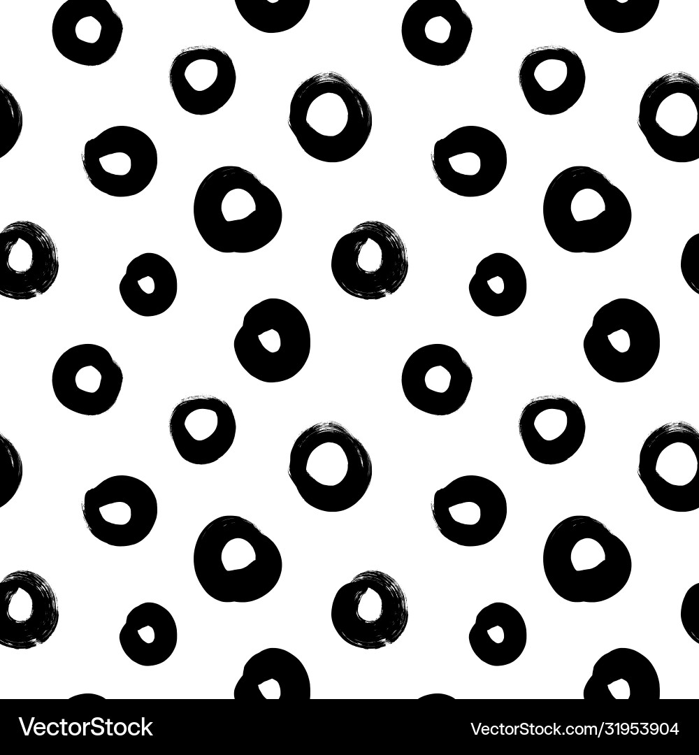 Circle grunge seamless pattern Royalty Free Vector Image