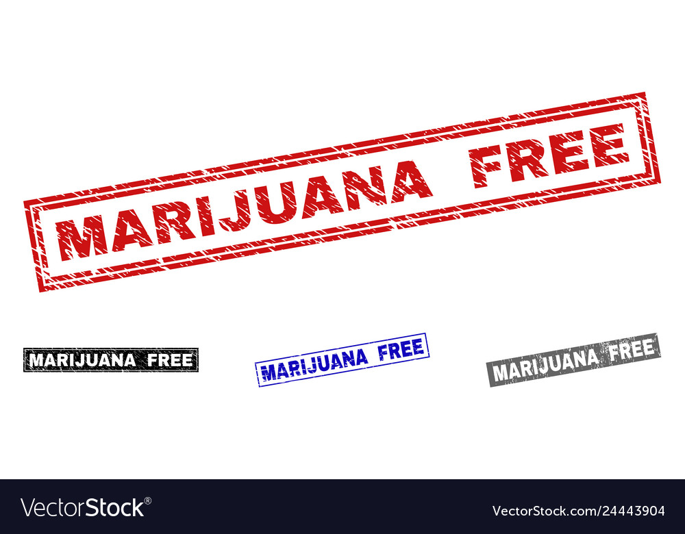 Grunge marijuana free textured rectangle