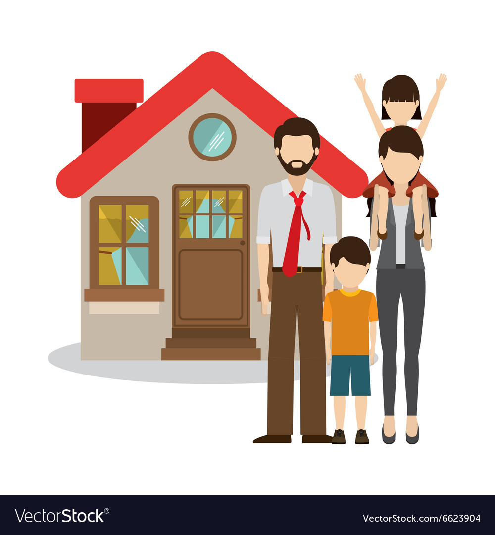 Happy family design Royalty Free Vector Image - VectorStock