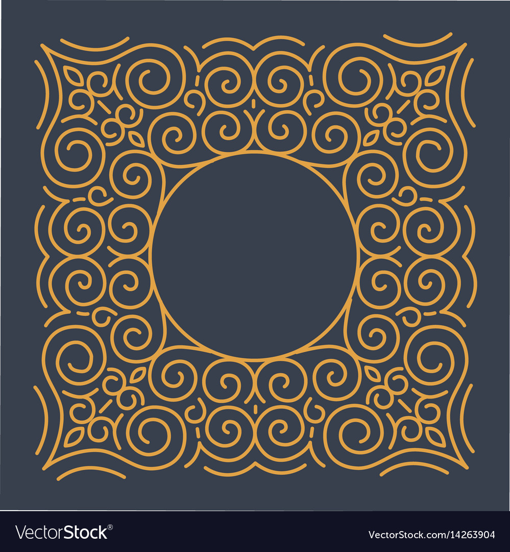 Linear frames design template Royalty Free Vector Image